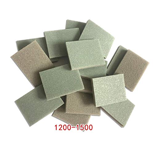 100 PCS 30mmx40mm Foam Sanding Sponge Sandpaper Abrasive Blocks Wet Dry Bodywork Foam Sanding Block 1200-1500 Grit 100