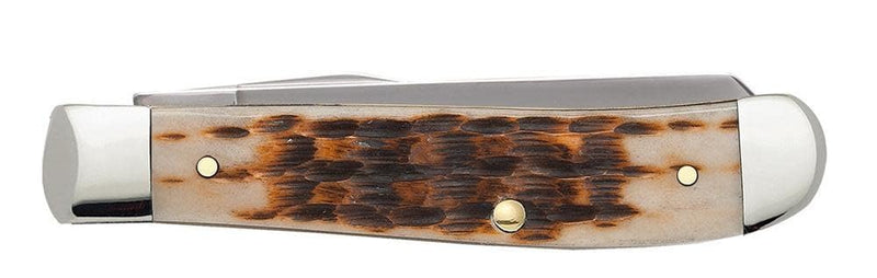 Case XX WR Pocket Knife Amber Bone Mini Trapper Item #013 - (6207 SS) - Length Closed: 3 1/2 Inches … 2.8"