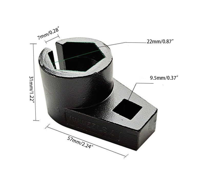 Universal Oxygen Sensor Sockets (2pcs), 3/8 in. Drive, 7/8 in. (22 mm), Offset Wrench Removal Tool