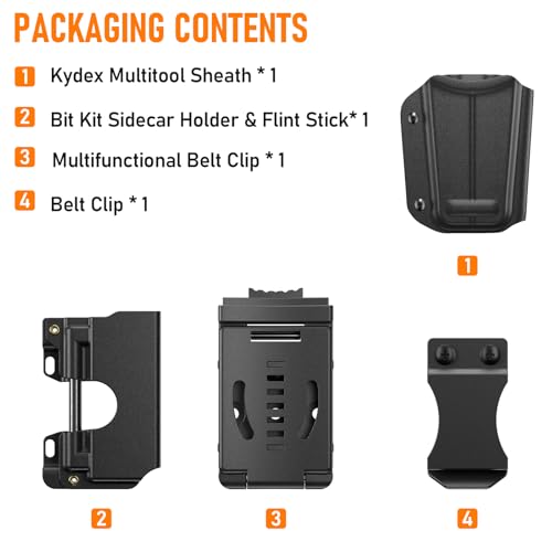 Kydex Multitool Sheath Compatible with Leatherman WAVE & WAVE PLUS, with Bit Holder