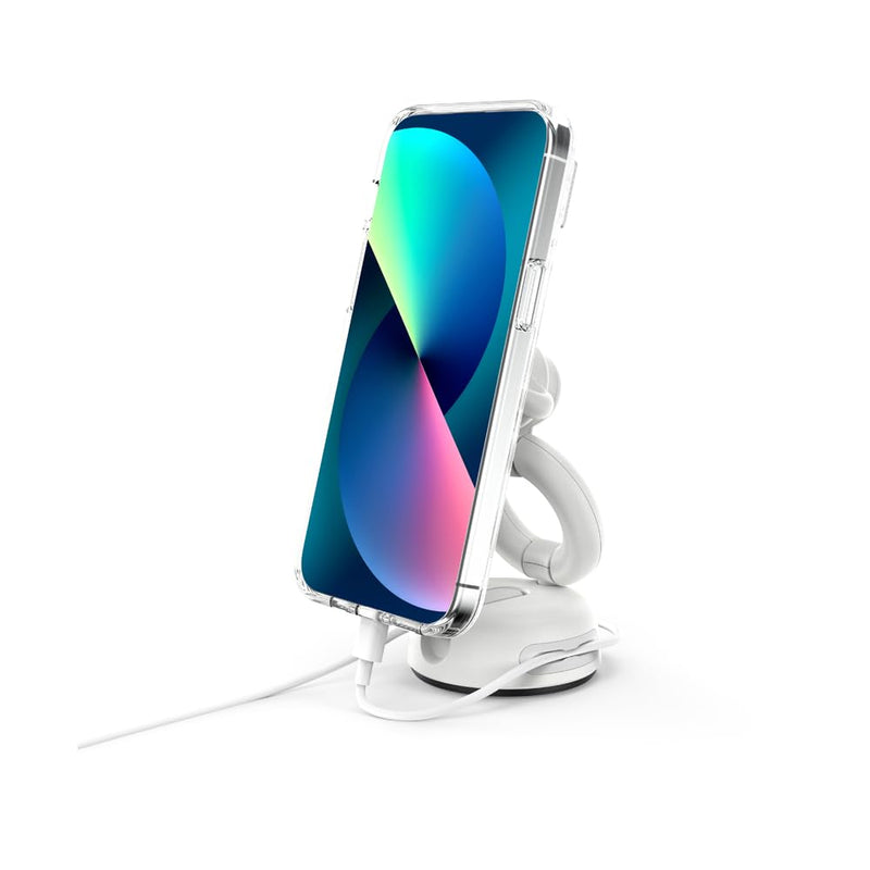 PopSockets Car Vent Phone Mount- White | Air Vent Clip, Compatible with PopSockets, Hands-Free, White Dash/Desk Mount