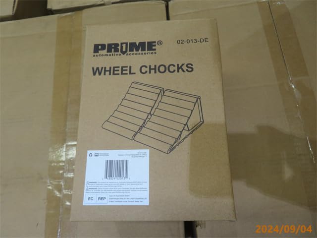 PR1ME Wheel Chocks with Non-Slip Base for RV & Trailer. 2 Pack Heavy Duty Wheel Chock with Bright Yellow. Lightweight Wheel Stoppers for Cars Camper Trucks RVs, Fit for Most Tyre Sizes wheel Chock 2 Pack