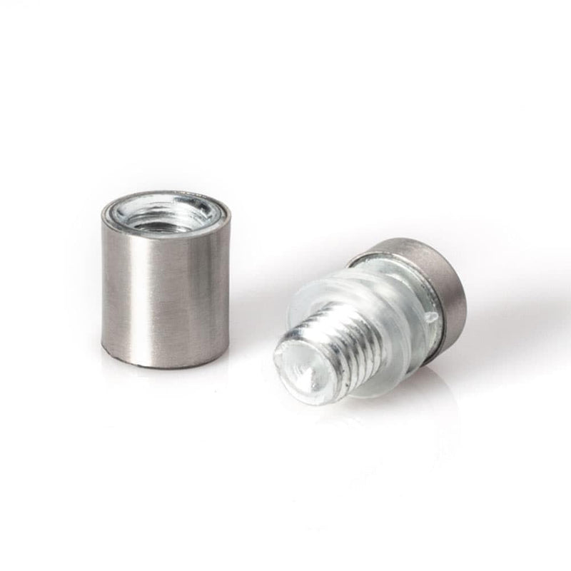 Stainless Steel Standoff 1/2 Inch Diameter x 1/2 Inch Barrel Length Brushed Finish for PVC, Glass and Acrylic Sign Stand Off Wall Anchors and Screws 20 Piece Store/Restaurant Pack 20 Piece Pack