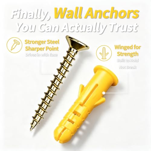 Drywall Anchors and Screws Assortment Kit 320PCS, 5 Sizes 320
