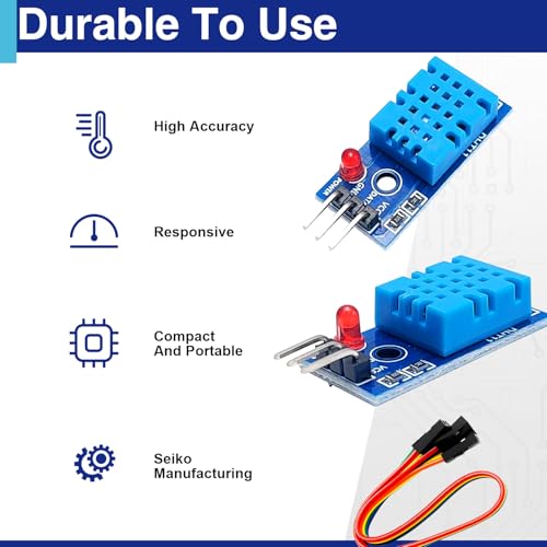 6 Sets Digital Temperature & Humidity Sensor Modules, Compatible with DHT11 6PCS-with DHT11