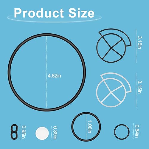 WS35X10020 Seal Kit Water Softener Rotor Seal Kit Compatible with GE Whirlpool Water Softener for High Flow 1" Water Softeners
