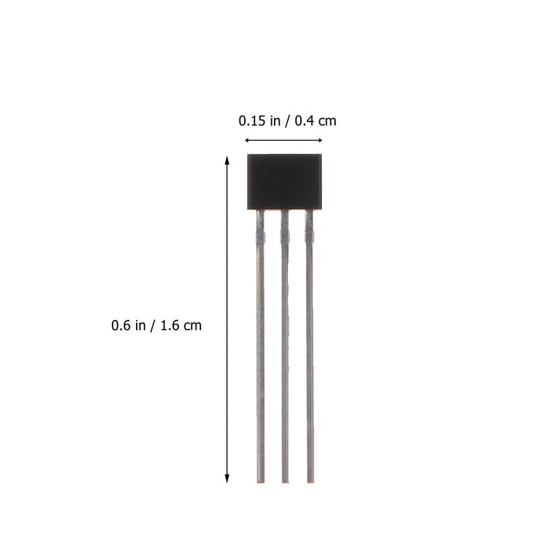 ULTECHNOVO 100pcs A3144 3144 Hall Effect Sensor for High-Temperature Operation (Pack of 2) 1.6X0.4cm (Pack of 2)