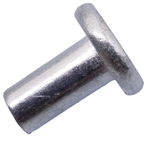 100pcs 5mm Dia 10mm Shank Flat Countersunk Head Aluminum Solid Rivets