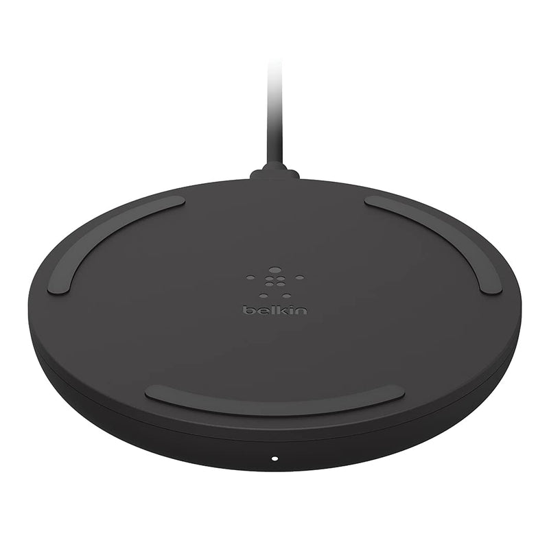 Belkin Wireless Charger - Qi-Certified 10W Max Fast Charging Pad - Quick Charge Cordless Flat Charger - Universal Qi Compatibility for iPhone, Samsung Galaxy, AirPods, Google Pixel, and more 1-pack