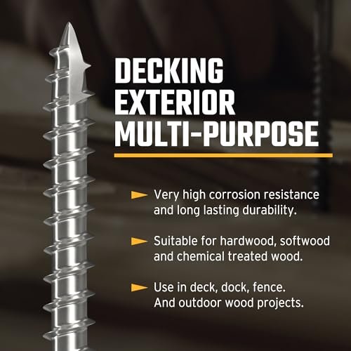 304 Stainless Steel Deck Screws, #10 x 3, 100 PCS #10 x 3"