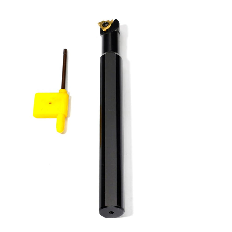 3/4" x 7" OSCARBIDE Internal Threading Boring Bar SIR0625Q16 w/Insert | 16IR AG60 Carbide Insert | 60° Thread Profile | For 0.5-3mm Pitches | Durable Steel Shank | Precision Internal Threading