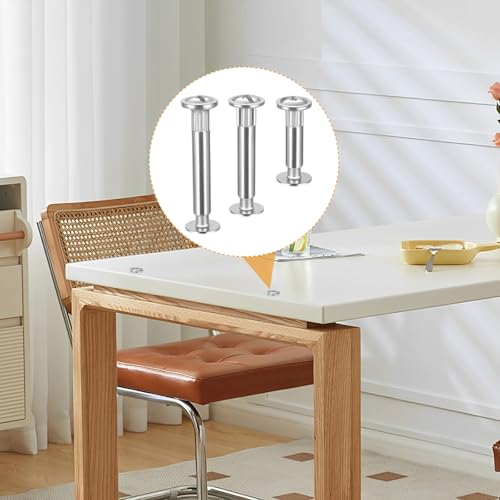 100 Pcs Cabinet Screws, M4 Furniture Connector Bolts, Binding Barrels and Screws, Furniture Connectors Hardware and Sleeves for Wood Cupboard Bed Frames Cabinet Connectors 100