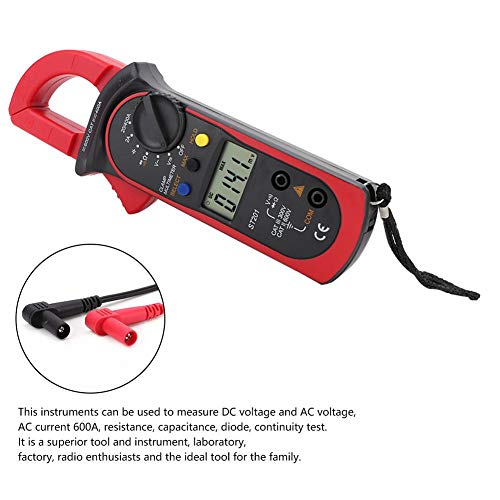 Oumefar Automatic Digital Clamp Meter Current Multimeter DC AC Voltage Diode Tester 4000 Counts Multimeter Maintenance Kit for Electrician(red)