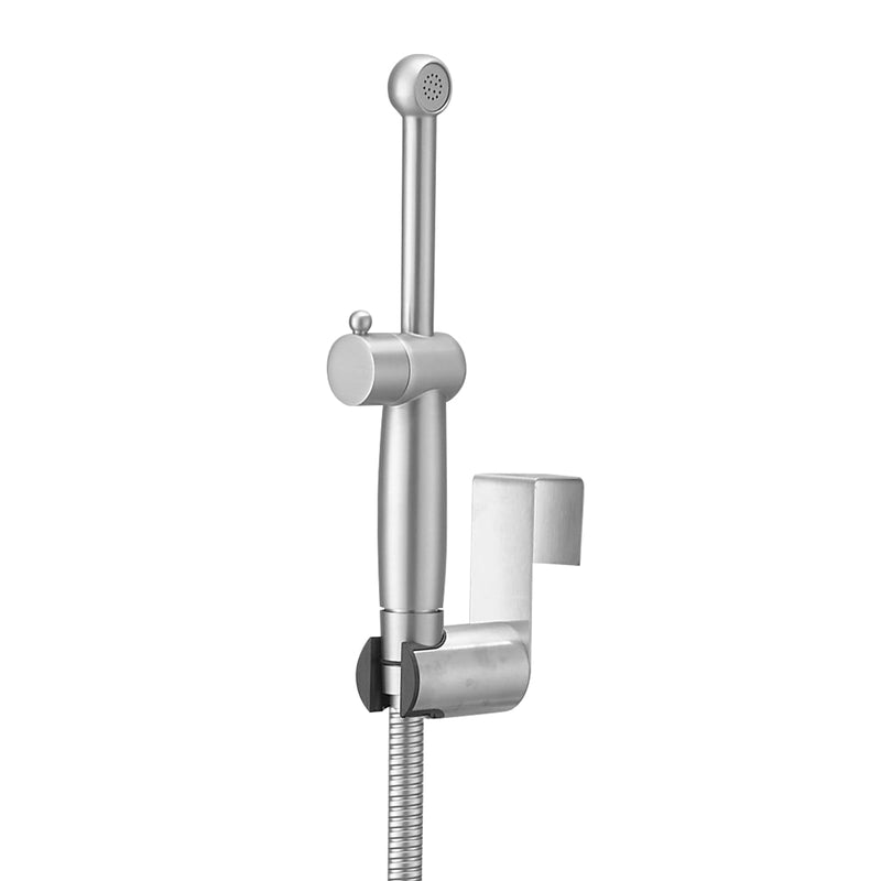 Brushed Nickel Bidet Sprayer Set, Handheld Bidet Taps Attachment for Toilet with Adjustable Water Pressure, Solid Brass Bidet Attachment Set Brushed Nickel