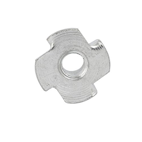 uxcell 3/16" Female Thread 10mm Height Full Threaded Pronged T-Nut 100pcs