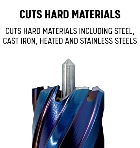Drill America 7/8" X 1" NACO Blue (Nano-Composite) Coated Annular Cutter, ANC Series 7/8" 1" Depth of Cut