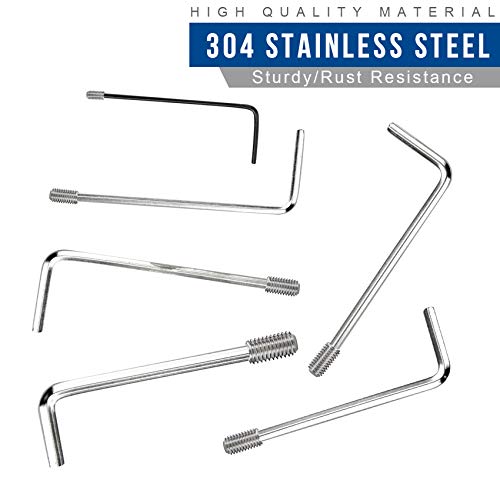 NINDEJIN 666 PCS M2 M3 M4 M5 M6 M8 Hex Flat Grub Set Screw for Repairs Kit 666 Silver Socket Set Screws