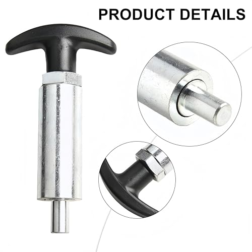 Handle Locking Spring Loaded Pull Pin /Pop Pin Shank,Steel Tire Carrier Pin Handle Knob Round Nut (2Pack, 5/8" Diameter) 2Pack