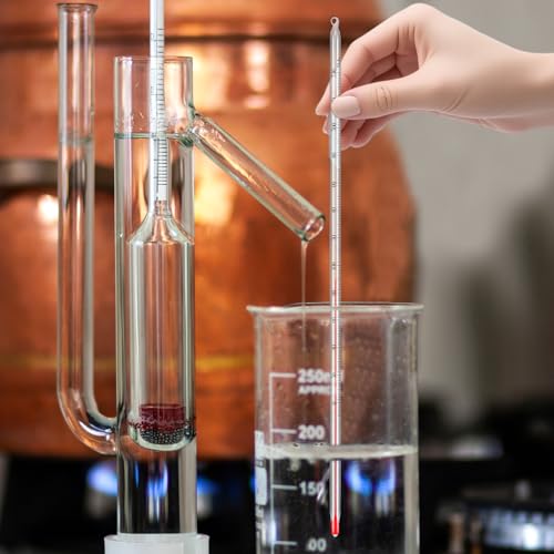 Relaxweex General Purpose Lab Thermometer 12 Inch Total Immersion Glass Liquid in Glass Thermometer for Laboratories Universities Food and Beverage Processing Clear(0 to 230 ℉) 0 to 230 ℉