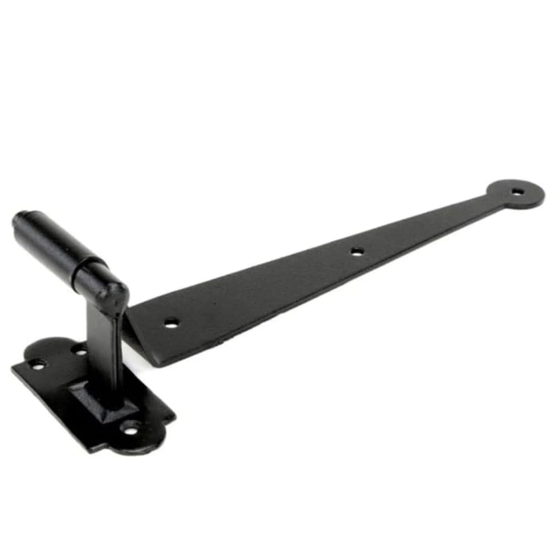 Renovators Supply Manufacturing Pack of 2 Black Cast Iron Pintle Strap Hinges 11-3/4 Inch Offset Lift Off Shutter Gate Door Hardware RSF Rustic Colonial Reversible Hinges with Screws