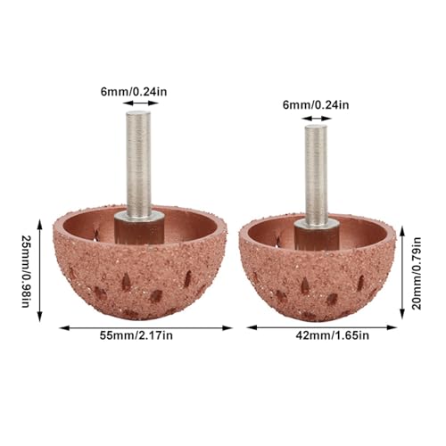 Acouto 2Pcs Tungsten Buffing Wheels Bowl Type Grinding Head Tungsten Steel Buffing Wheel for Car Tire Grinding Polishing Tire Repair Patch Tools Grinder Power Tool Accessories Kit
