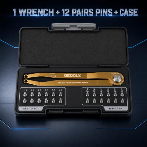 Adjustable Pin Spanner Wrench Set, Heavy Duty Shock & Lock Nut Tool