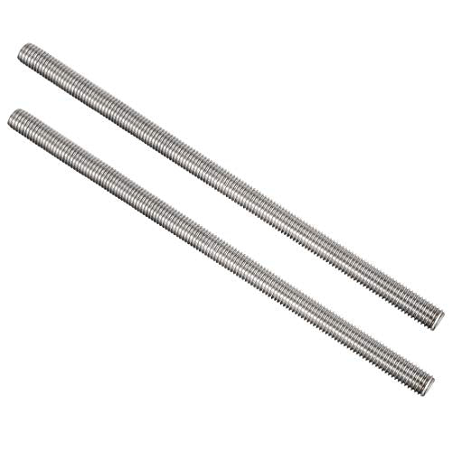 2pcs M12 x 250mm Fully Threaded Rod, 304 Stainless Steel Long Threaded Screw,Right Hand Threads for Anchor Bolts,Clamps,Hangers and U-Bolts M12x250mm