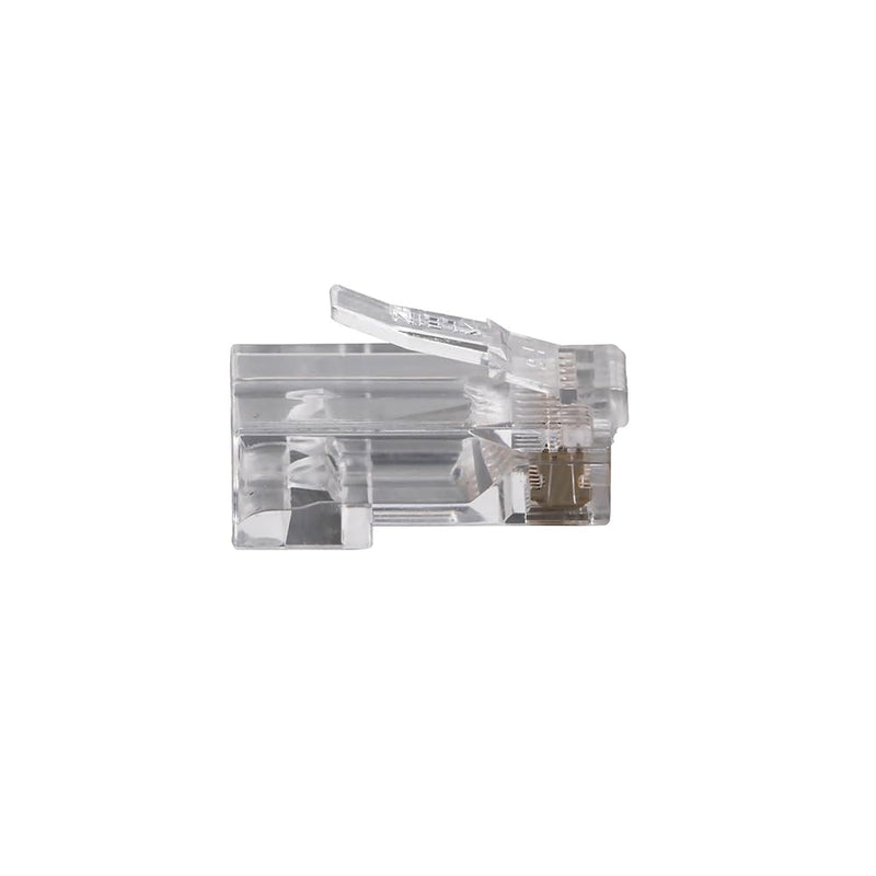 Klein Tools VDV826-702 Pass-Thru Modular Data Plug, RJ45 CAT5E, Gold Plated, Pass Through Connectors 50-Pack