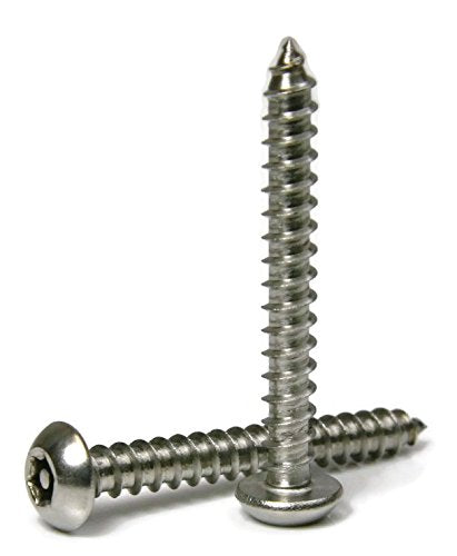 Torx w/Pin Tamper Proof Security Button Head Sheet Metal Screws 18-8 Stainless Steel T-27 - #14 x 2-25 Pieces