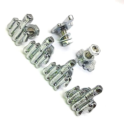 License Plate Bolts, 4 pcs Stainless Steel License Plate Screw for Motorcycle Chopper Car Tag Frame Windshield Trim (Silver) Silver