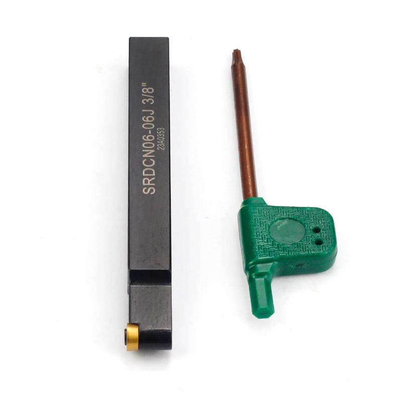 3/8" SRDCN06-6J OSCARBIDE Turning Tool Holder 3.5" Length | RCMT0602MO Carbide Insert | 13/32" Cutting Dia | for Turning & Profiling | Rigid Steel Shank | Smooth Finish & Long-Lasting