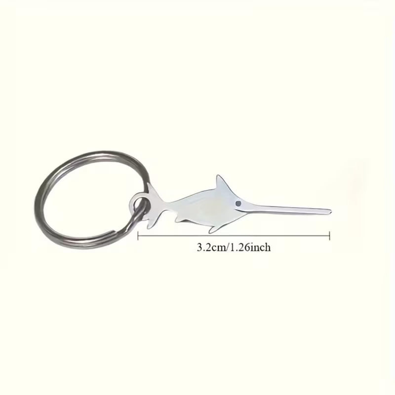 SIM Card Ejector Swordfish Keychain, Cute Cartoon Design, Universal Pin Extractor for Smartphones, Bags and Backpacks 1Pc