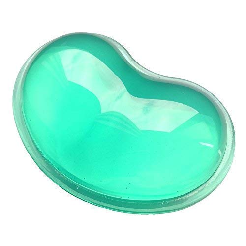 LetGoShop Silicone Gel Wrist Rest Heart-Shaped Translucence Ergonomic Mouse Pad Cool Hand Pillow Effectively Wrist Fatigue(Green) Green