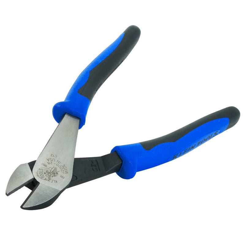 Klein Tools J2000-28 Diagonal Cutting Pliers, Made in USA, Heavy-Duty High-Leverage Design, 8-Inch 8-Inch Pliers