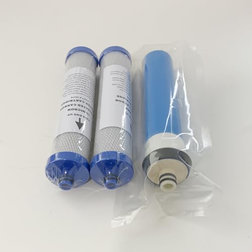 Replacement Filter Set With Membrane compatible for WHER12 and WHER18 Reverse Osmosis System Replacement Filter Set With Membrane