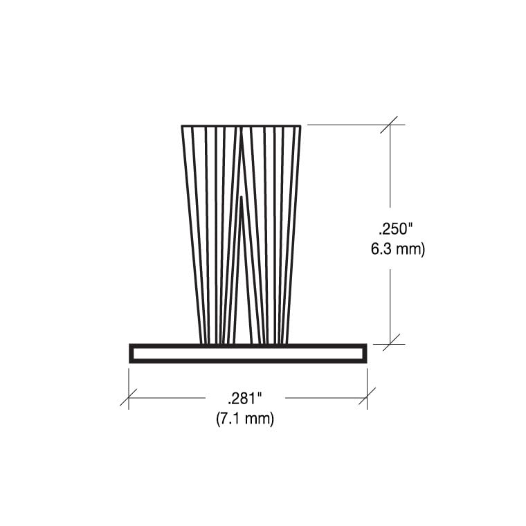 CRL W125C .250" (6.3 mm) Storefront Door Pile Weatherstrip - 100'
