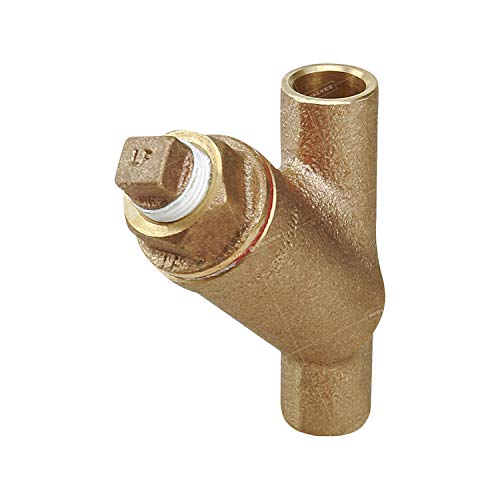 Midline Valve 322D256 Y-Strainer with Stainless Steel Mesh Screen, Pipeline Filter Valve, 3/4 in. Sweat, Cast Brass Single Pack 3/4 in.