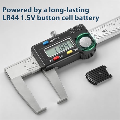 External Groove Digital Caliper 6'', 1mm Ultra-Thin Flat Tips