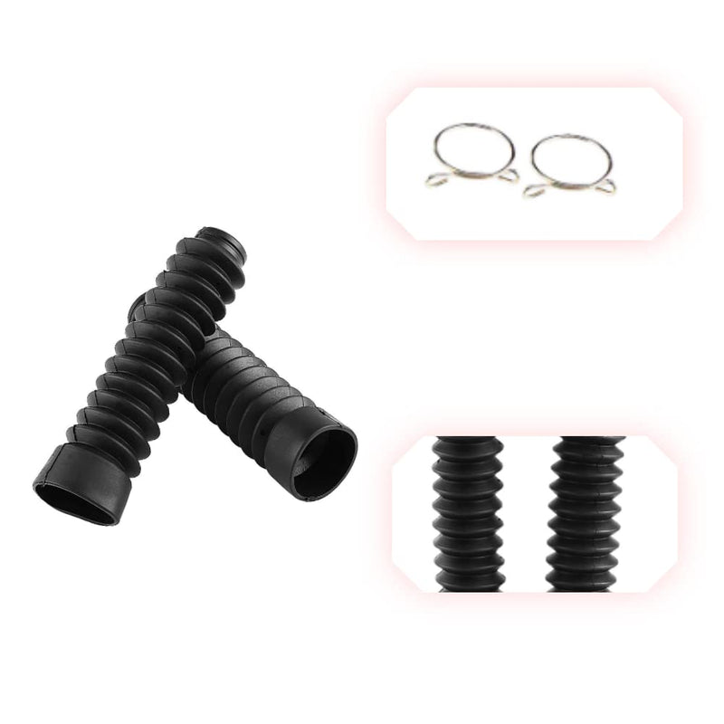 KIMISS Front Fork Cover, 205x42mm Motorcycle Front Fork Cover Gaiters Boots Shock Damping Dust Cover(Black) Black