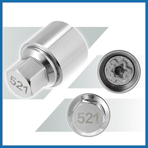 521 Automotive Wheel Lock Lug Nut Anti Theft Lug Nut Screw Removal Socket Key Wheel Lock Key for Volkswagen Touareg Scirocco Phaeton Tiguan Item Replacement