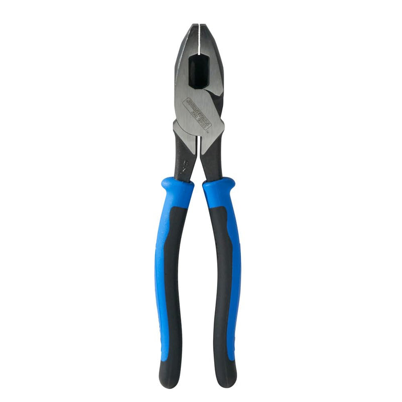 Klein Tools J2000-9NE Side Cutter Linemans Pliers, Made in USA, High Leverage 9-Inch Pliers Cut ACSR, Screws, Nails, Wire Cuts