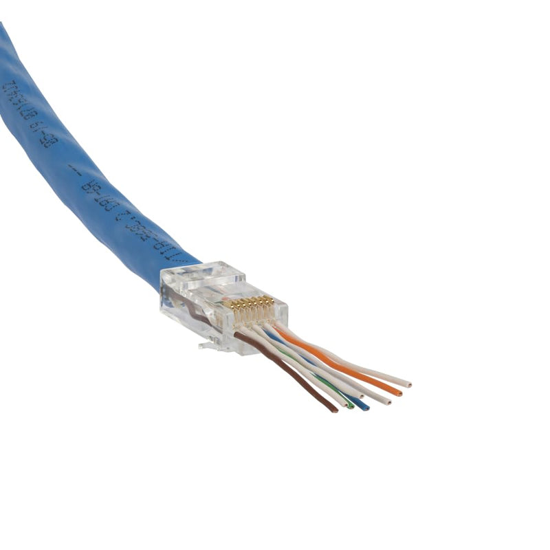 Klein Tools VDV826-704 Modular Data Plug for CAT6A and Larger Diameter CAT6 Indoor or Outdoor Ethernet Cable, 50 Pack 50-Pack