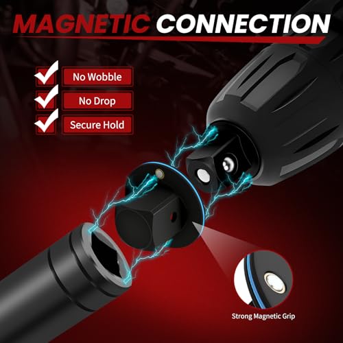 Upgraded Low Profile Impact Socket Adapter Set for Tight Spaces, Cr-Mo,4PC