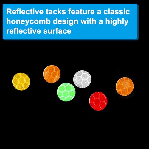 PATIKIL Reflective Tack Trail Marking Tacks, Glow Tacks Reflective Thumb Tacks for Hunting Hiking Camping Tree Stand Green Pack of 200