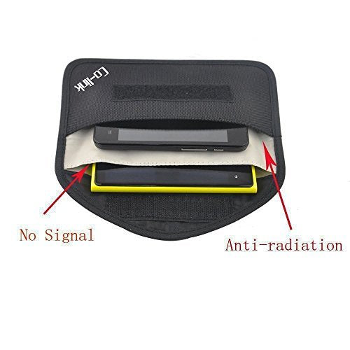 Co-link Cell Phone Anti-tracking Anti-spying GPS Rfid Signal Blocker Pouch Case Bag Handset Function Bag (Black) Black