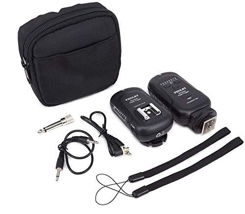 PHOLSY Wireless Flash Trigger Kit Remote Speedlite Trigger with 3.5mm PC Receiver for Flash Units with Universal ISO Hot Shoe Compatible with Canon Nikon Panasonic Olympus Fujifilm Pentax Samsung Sony