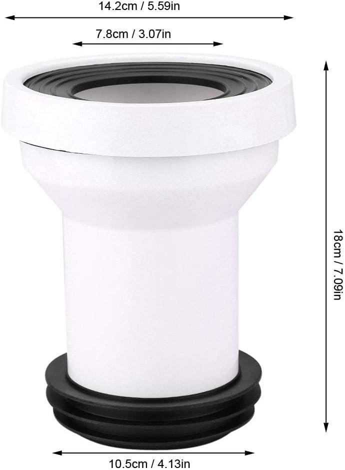 Toilet Drain Pipe Adapter, Plastic Toilet Sewer Drain Pipe Installation Sealing Fitting Accessory Connection Part for Bathroom Toilet