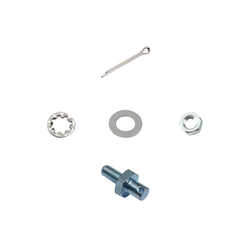 #8009 Throttle Cable Adapter Stud Kit（10-32 x 3/8 Thread） for 1977-later Chevrolet Steel with Nut, Washers, and Cotter Pin