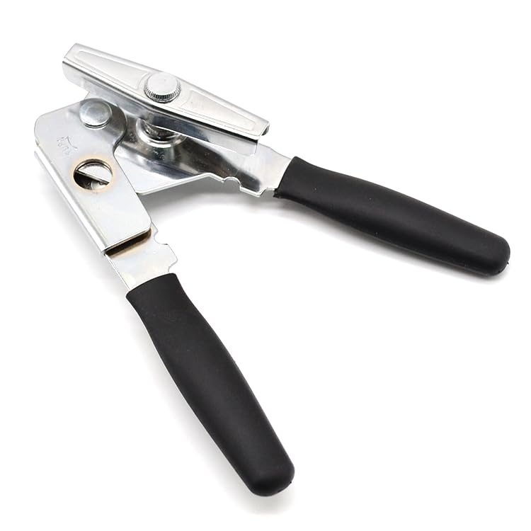 2 Pack Commercial Grade Heavy Duty Manual Can Opener with Easy Crank Oversized Turning Knob/Super Thick 20GA 2.0mm Steel with Chrome Plate Finish/Fit All Size Large Cans
