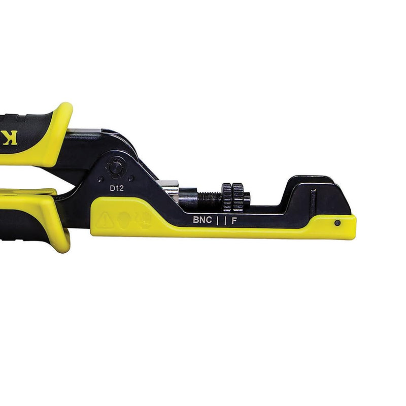 Klein Tools VDV211-100 Crimper, Extended Reach Coaxial Compression Connector for F, BNC, and RCA Connectors Extended Reach Crimper